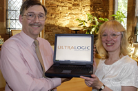John Driscoll and Anne King demonstrating the website